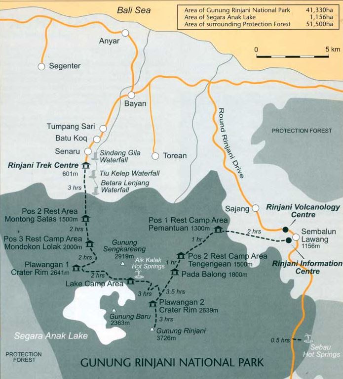 Rinjani route map